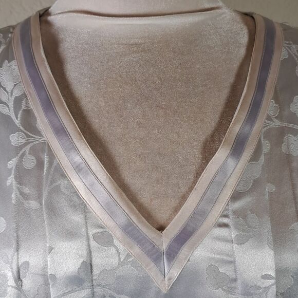 Neiman Marcus Vintage Women’s Liliana Panconesi Nightgown Maxi Short Sleeve L - Picture 3 of 13